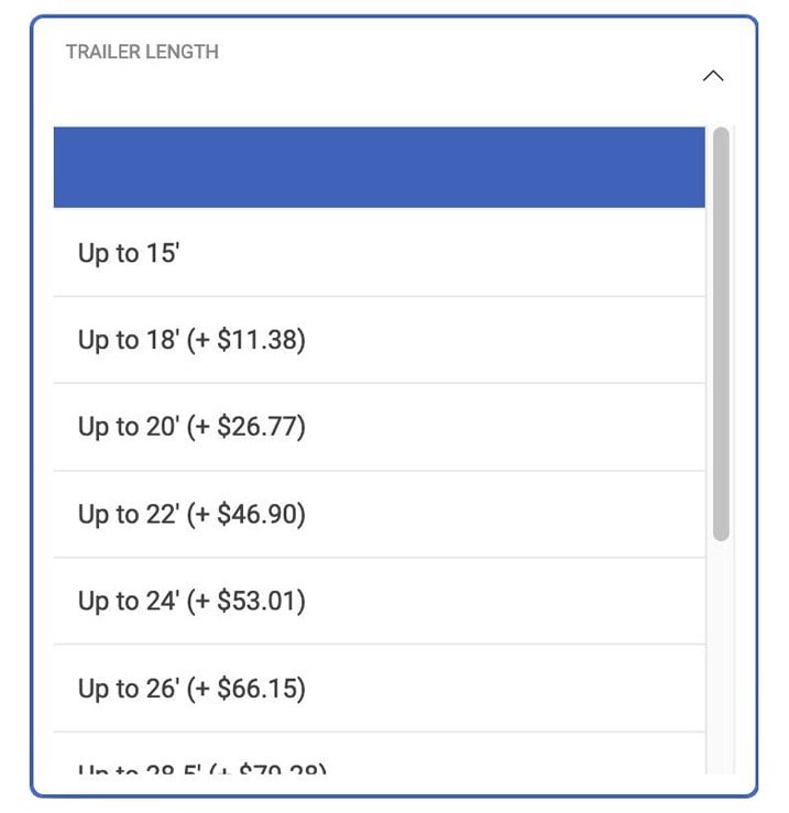 Trailer Cover Length Options