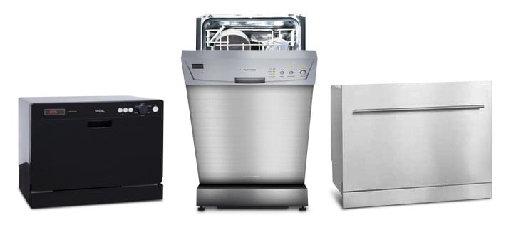 Westland Vesta 4 Place Freestanding/Built-In Convection Dishwasher / Furrion 8 Places Built-In Convection Dishwasher / Westland Vesta 6 Place Built-In Convection Dishwasher