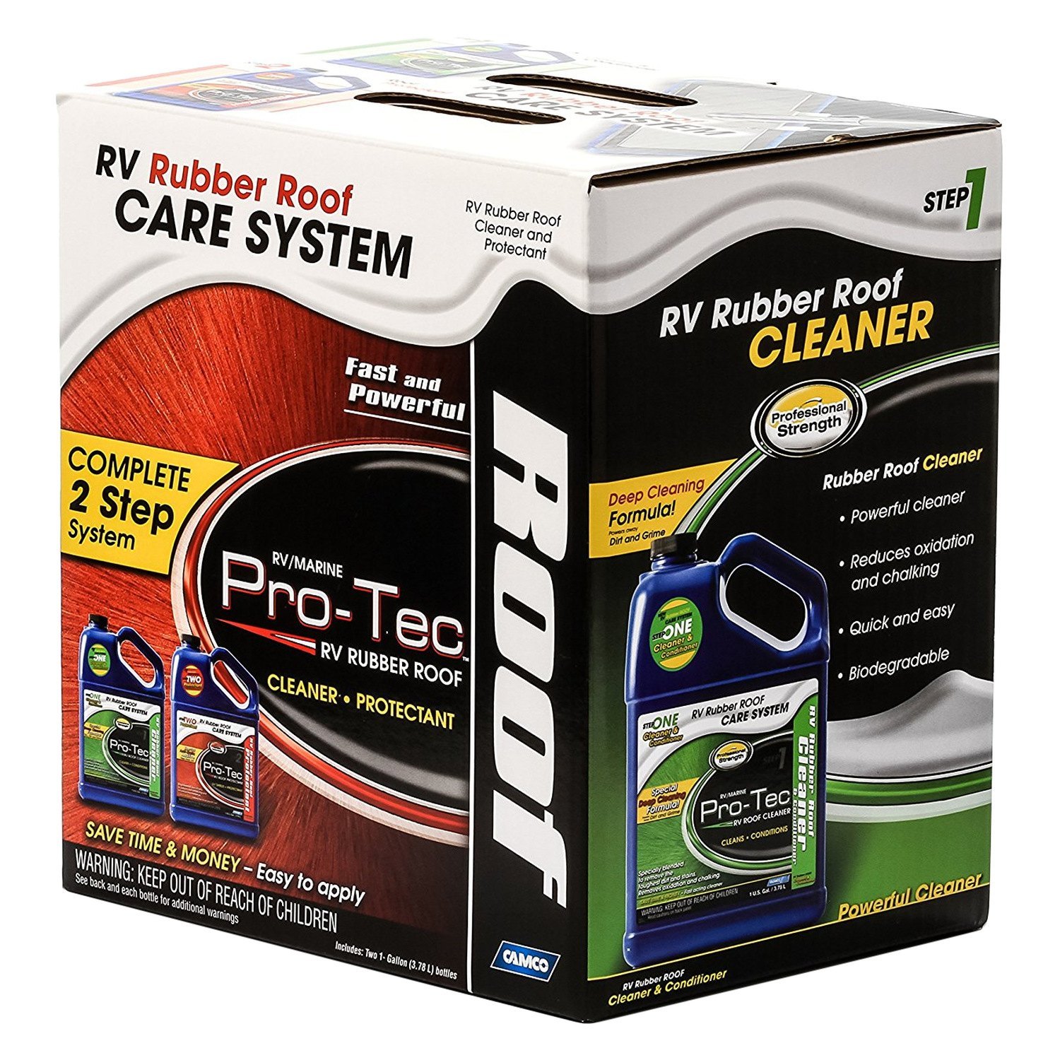 Pro tec rubber roof care system