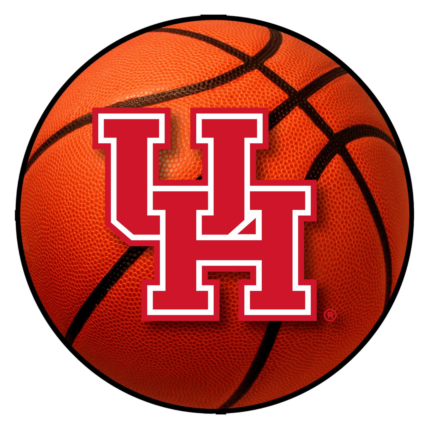 Fanmats® 1529 University Of Houston 27 Dia Nylon Face Basketball Ball Floor Mat With