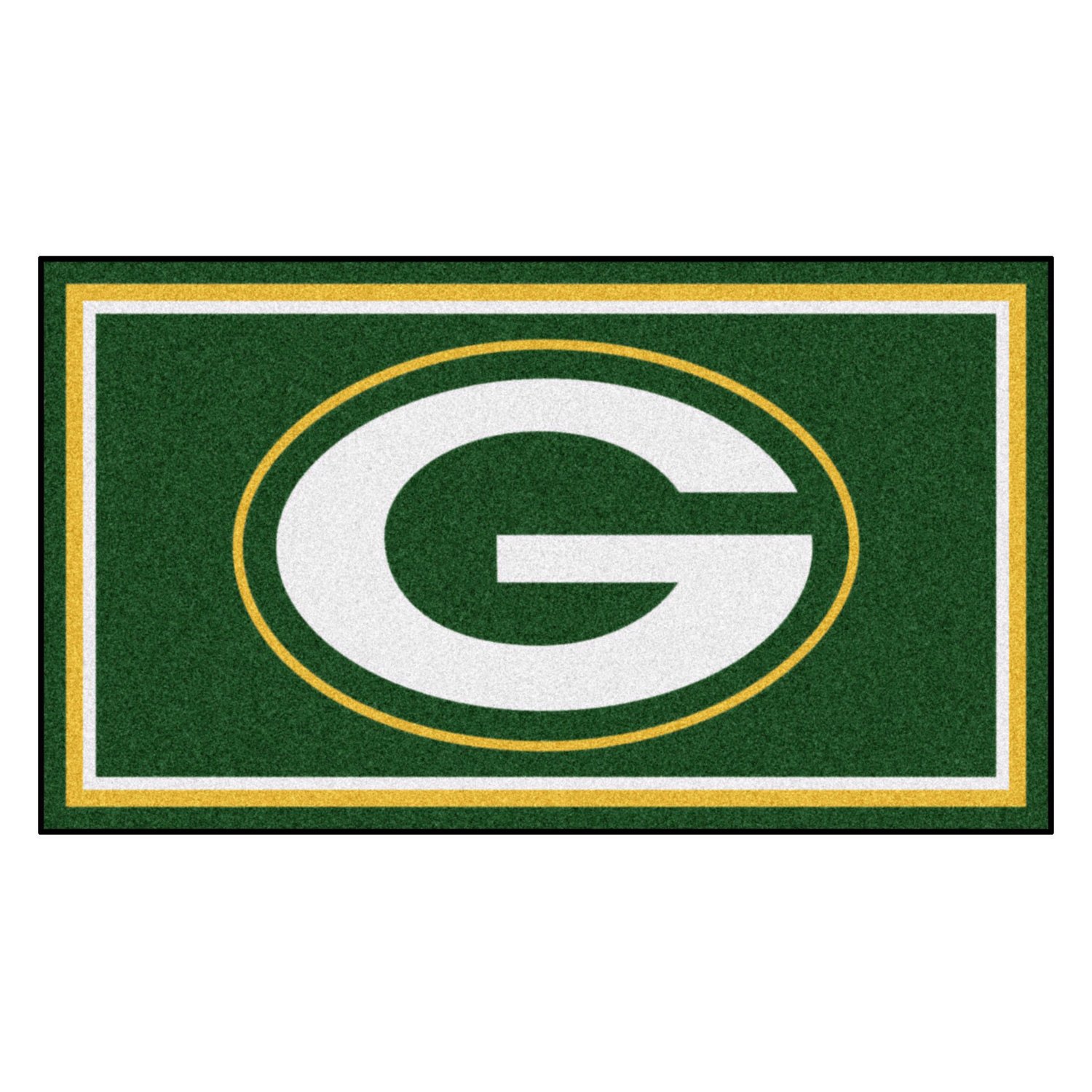 Fanmats® 19868 Green Bay Packers 36 X 60 Nylon Face Plush Floor Rug With Oval G Logo