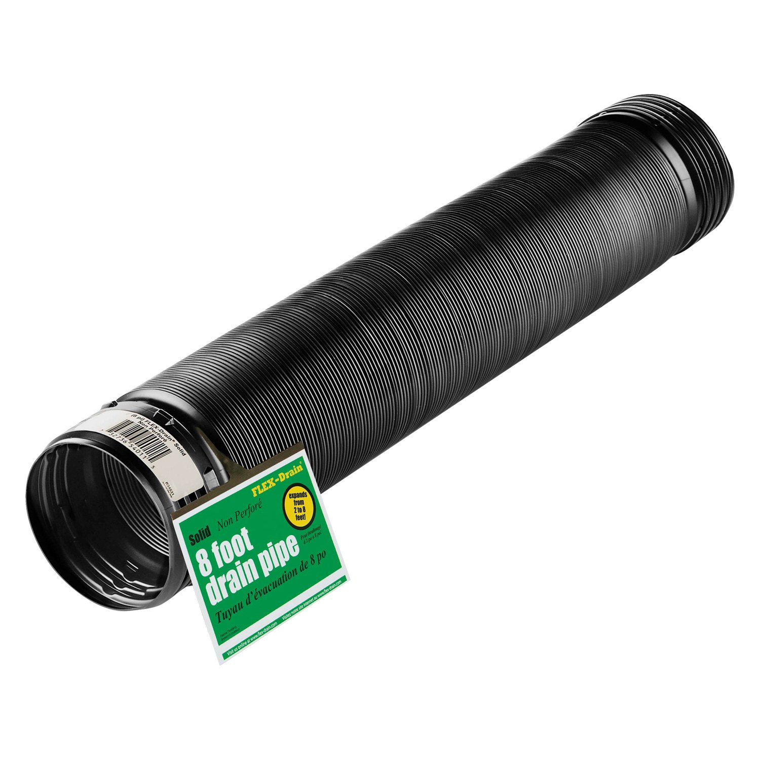 FLEX-Drain ® - Flexible and Expandable Landscaping Drain Tubing Solid Pipe.