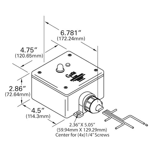 Grote® 443603 Single Gray Electronic Dome Light Timer Switch