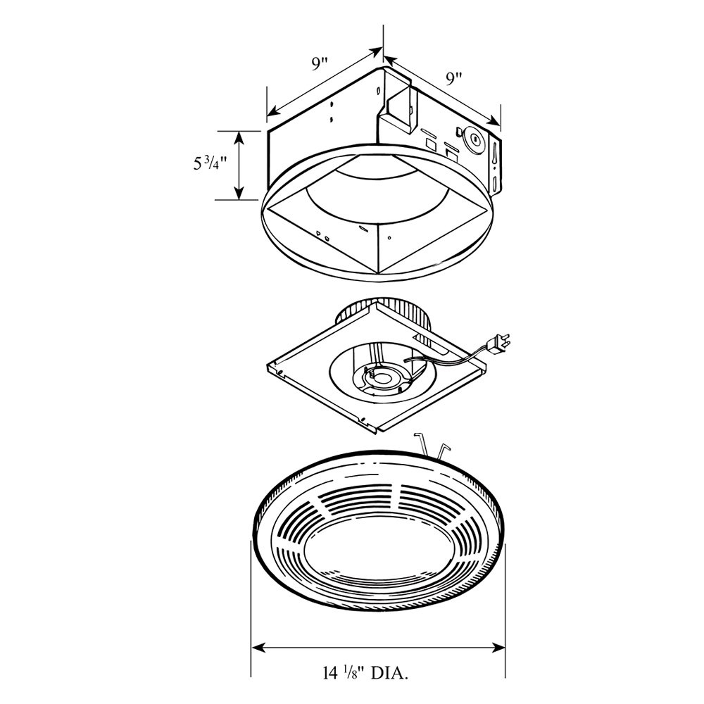 NuTone® 8663RP - Ventilation Fan with Incandescent Light - CAMPERiD.com