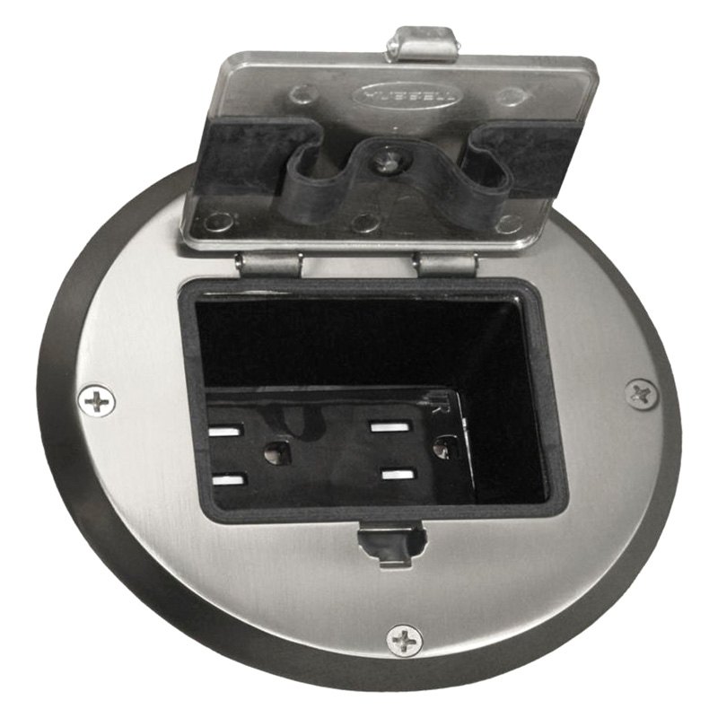 RACO Outlet Boxes 6239NI Single Gang Floor Kit Nickel Finish for sale online 
