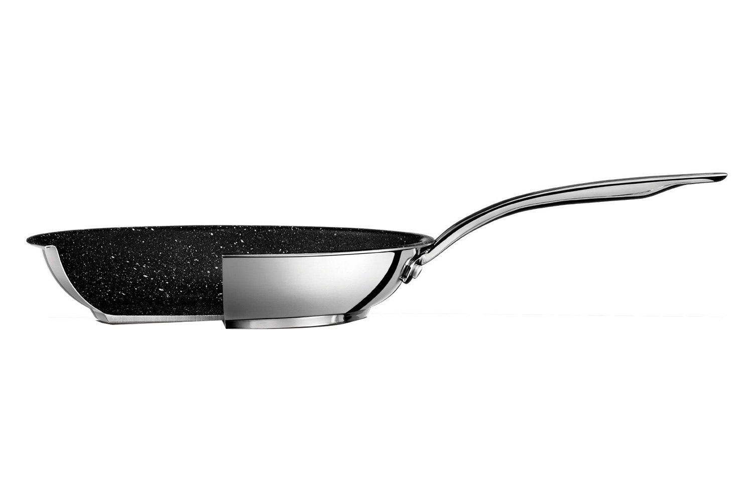 Starfrit® - The Rock™ Stainless Steel Induction Fry Pan with Stainless  Steel Handle 