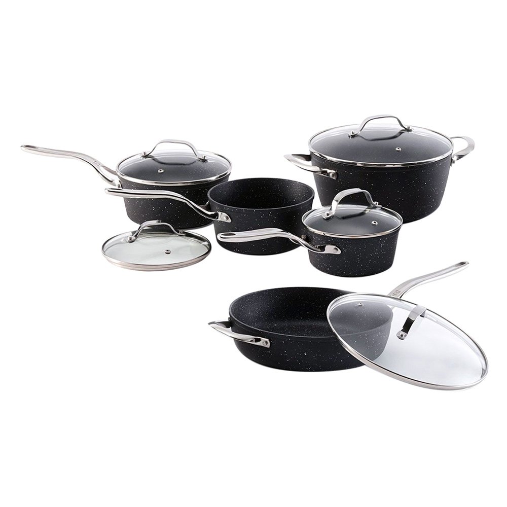Starfrit® 0603190010000 The Rock™ Classic 10 Pieces Cookware Set